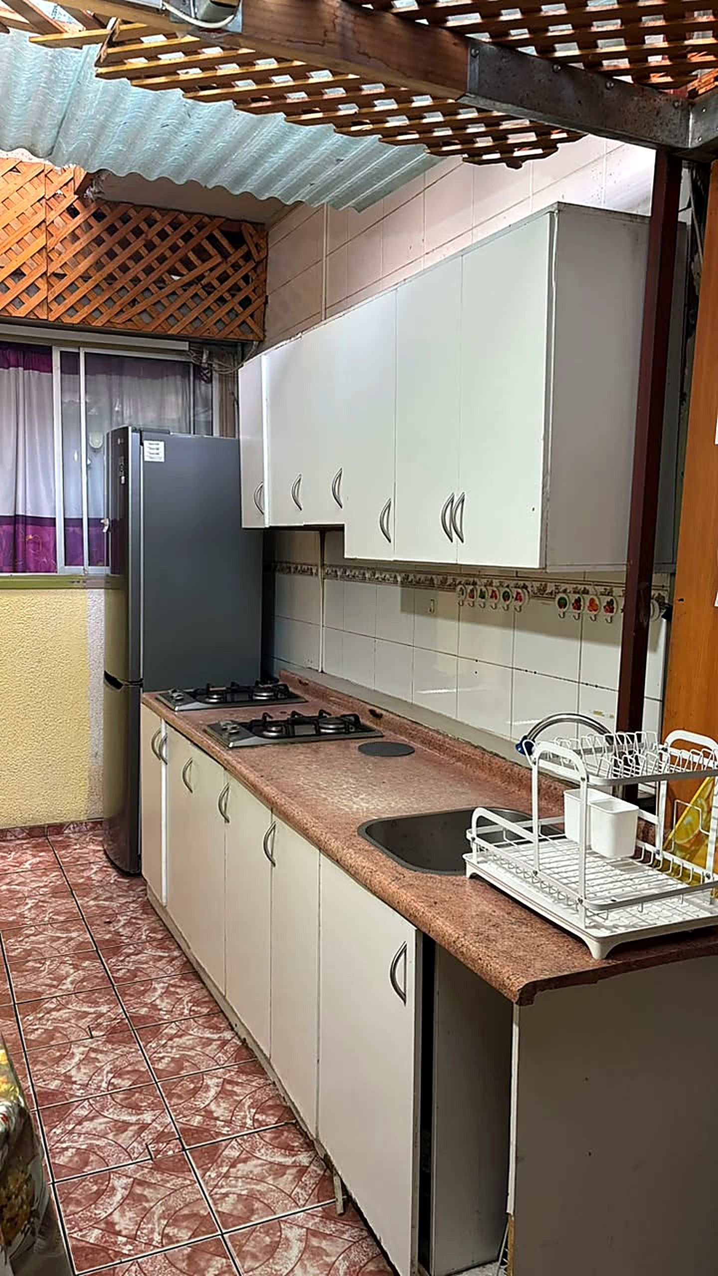 Cocina que da al patio